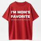 Cotton Funny Moms Favorite Son Daughter I'm Mom's Favorite T-Shirt Golf Gift for Men and Women Summer Wear