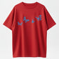 Blurring Butterfly Print Tee Oversized Fit Blurring Butterfly Graphic Psychedelic Print Y2K Unisex Streetwear Top