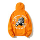 100% Cotton "Hang in There, It Gets Worse" Smoking Ape Hoodie