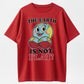 The Earth Is Not Flat Funny Earth Girl Boobs Graphic Pure Cotton T-Shirt