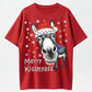 100% Cotton "Merry Kissmyass" Christmas Donkey T-Shirt