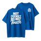 "NOT FRIENDLY DO NOT TOUCH" T-Shirt - Double-Sided Print Short Sleeve Crew Neck Top with Lettering