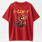 F-CAW-F Chicken Humor Shirt,Silly Farm Animal Graphic Tee