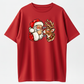 Santa and Reindeer Christmas Shirt, Cute Santa Boop Graphic Tee, Vintage Christmas T-Shirt, Funny Holiday Shirt, Unisex Christmas Gift