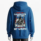 Hurt My Daughter Or Son Reaper Graphic Hoodie - Not Even God Can Save You From My Wrath - 100% Cotton
