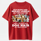 Funny Dog Hair Graphic Tee - Rich vs Happy People Quote Cotton Unisex Streetwear T-Shirt