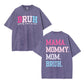 Urbntees BRUH Formerly Known as Mom Pink Blue Gradient Vintage Washed Pure Cotton T-Shirt