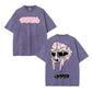 Urbntees MF BOO Melting Dripping Mask Hoodie Graphic Vintage Washed Cotton T-Shirt