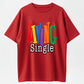 Living Single Graphic Cotton T-Shirt - Bright Colored Lettering