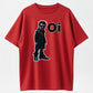 Oi Funny Bearded Man In Black Coat Sunglasses Sarcastic Graphic T-Shirt