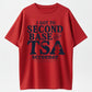 I Got To Second Base With A TSA Screener Funny Graphic Pure Cotton T-Shirt