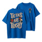 "Tattoos Are Trashy" Skull & Rose Tee | 100% Cotton Round Neck Tops Short Sleeve