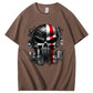 Skull Pattern Print 100%Cotton T-Shirt
