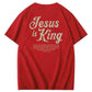 Jesus Is King Pattern  Print Cotton T-Shirt