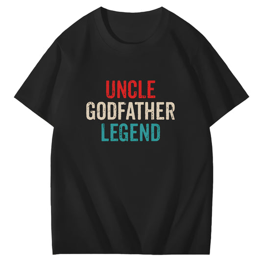 Uncle Godfather Legend Art Pattern Print T-Shirt