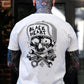 BLACK HEART Skull Print Men's T-shirt