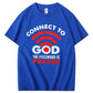 Connet To God Pattern The Password Is Prayer Print 100%Cotton T-Shirt