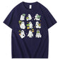 Halloween Ghost Plant  Pattern  Print 100%Cotton T-Shirt