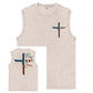 Stand For The Flag Kneel For The Cross Ærmeløse Tanktops med 4. juli-print og vasket bomuld
