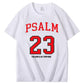 Psalm 23 The Load Is My Shepherod  Pattern Print 100%Cotton T-Shirt