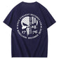 We Are People 1776 Skull Pattern Print 100%Cotton T-Shirt