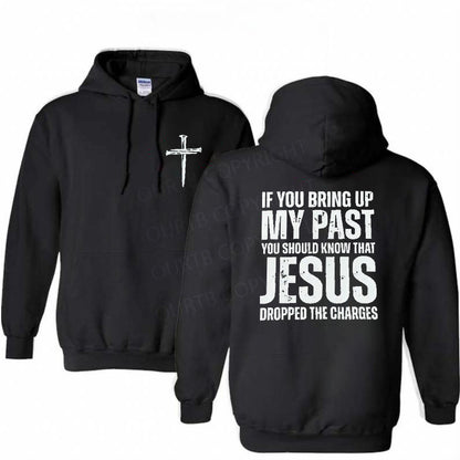 Jesus Pattern Printed Classics Hooded Sweatshirt