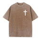 White God All Things Are Possible  Washed And Distressed Pattern Crew Neck T-Shirt