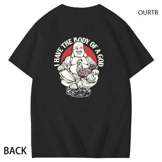 I Have The Body Of A God Funny Adoult Art Pattern Print T-Shirt