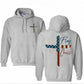 Stand For The Flag Kneel For The Cross 4th Of July Print Hoodie