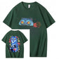 Blauwe tijger en vogel Grappig T-shirt van 100% katoen