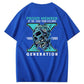 Gen X Skull Pattern 100%Cotton T-Shirt