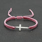 Simple Stainless Steel Cross Braided Bracelet