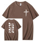 Jesus The Way The Truth The Life  Pattern Print Crew Neck T-Shirt