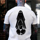 Oral Sex with Ghost Dirty Love Casual Black and White Print T-shirt