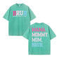 Urbntees BRUH Formerly Known as Mom Pink Blue Gradient Vintage Washed Pure Cotton T-Shirt