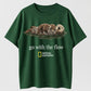 Urbntees Go With The Flow Otters National Geographic Style Organic Cotton Unisex T-Shirt