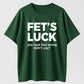 Fet’s Luck You Read That Wrong Funny Optical Illusion Organic Cotton Unisex T-Shirt