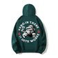 100% Cotton "Hang in There, It Gets Worse" Smoking Ape Hoodie