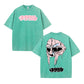Urbntees MF BOO Melting Dripping Mask Hoodie Graphic Vintage Washed Cotton T-Shirt