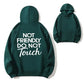 Not Friendly Do Not Touch Funny Warning Organic Cotton Unisex Hoodie
