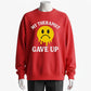 Humorous Therapy Meme Hoodie – 'My Therapist Gave Up' Melting Smileys Design for Sarcastic Personalities