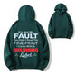 It's Not My Fault Fine Print Warning Funny Organic Cotton Unisex Hoodie