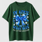 Urbntees In April We Wear Blue Autism Awareness Puzzle Bow Pure Cotton T-Shirt