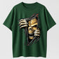 Urbntees Ripped Skull Golden Bones Dark Graphic Organic Cotton Unisex T-Shirt