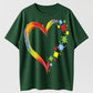Urbntees Rainbow Heart Puzzle Pieces Autism Awareness Graphic Pure Cotton T-Shirt