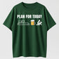 Plan For Today Boat Beer Sex Funny Graphic Pure Cotton T-Shirt