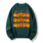 Halloween Pumpkin Graphic Sweatshirt, Cute Spooky Autumn Crewneck, Unisex Fall Pullover