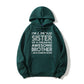 I'm A Proud Sister Of A Freaking Awesome Brother Funny Sibling Gift Graphic Pullover Hoodie