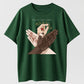 Urbntees Peace Love Dove Hands Unity Organic Cotton Unisex T-Shirt