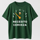 Urbntees Necesito Cerveza I Need Beer Funny Gauge Graphic Pure Cotton T-Shirt